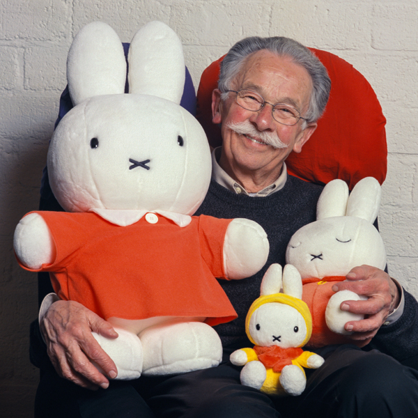 Dick Bruna with miffy