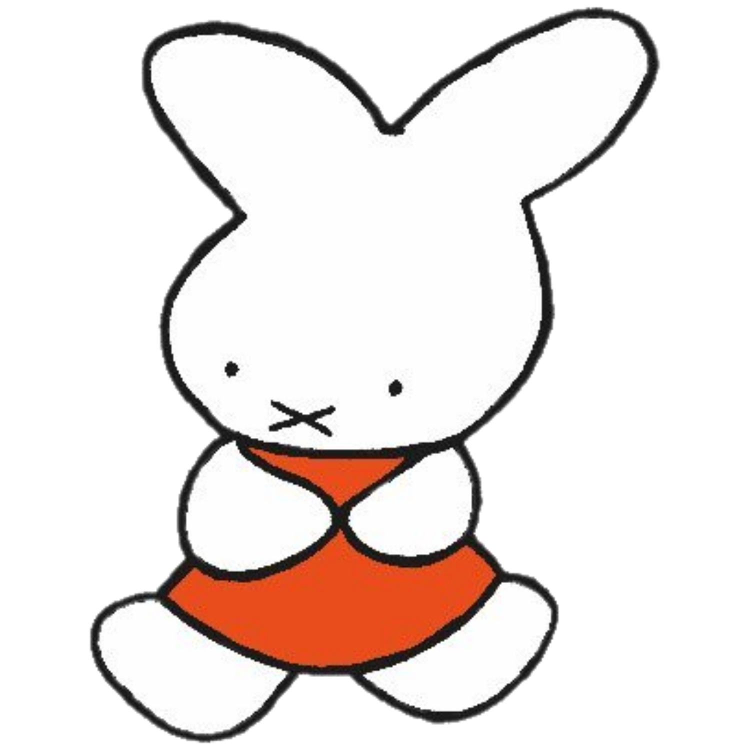Illustration of Miffy sitting