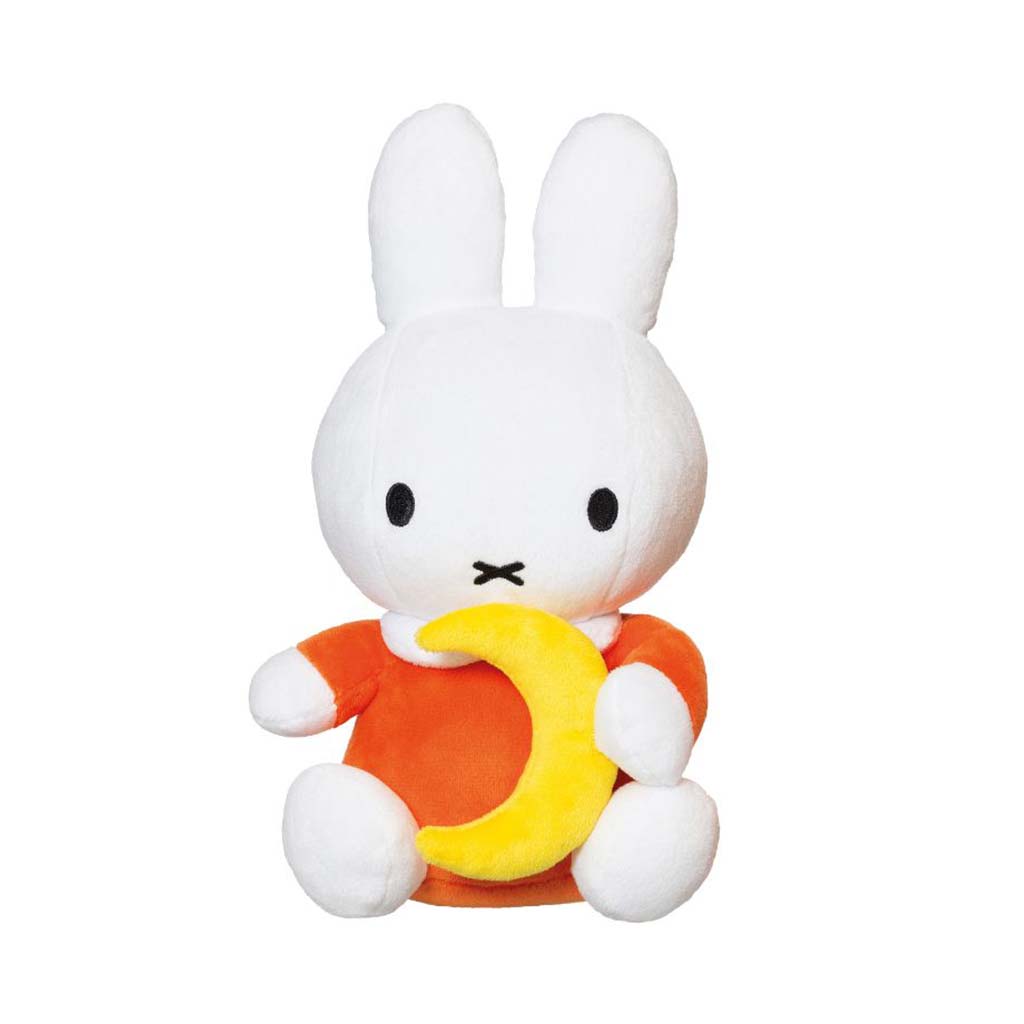 Melanie with moon plush