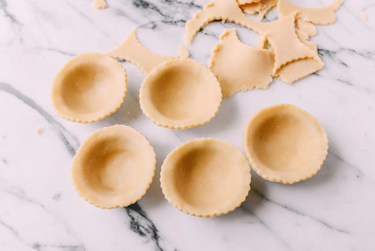 Tart shells prepared in pan