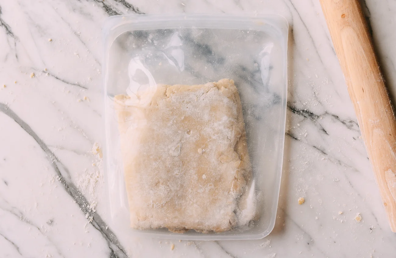 Quarter-turn of folded dough before rolling