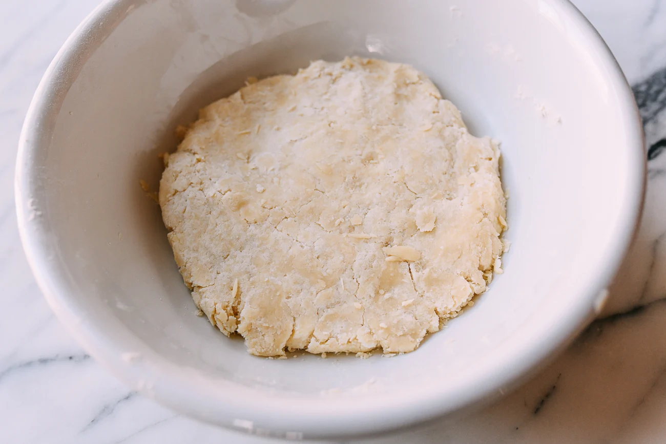 Scraggly dough texture before chilling