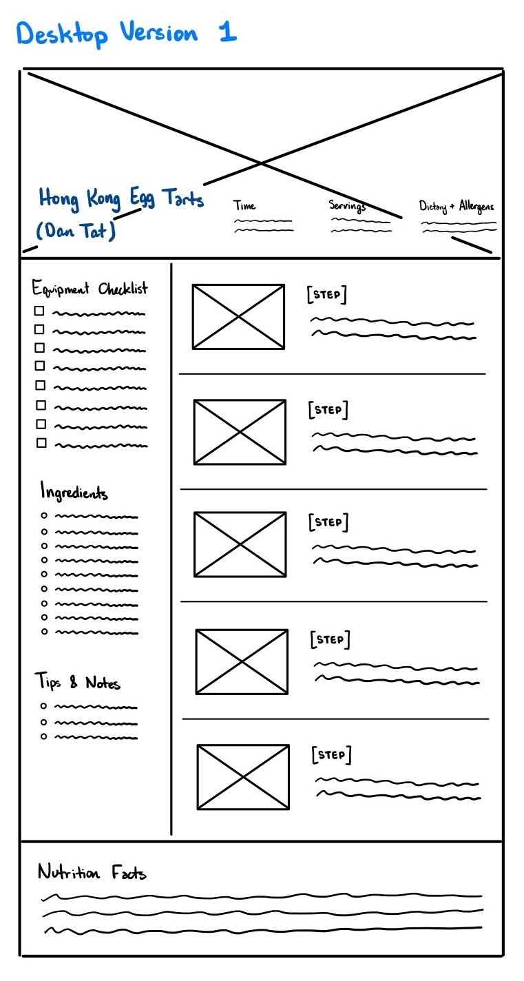 Desktop low fidelity concept 1