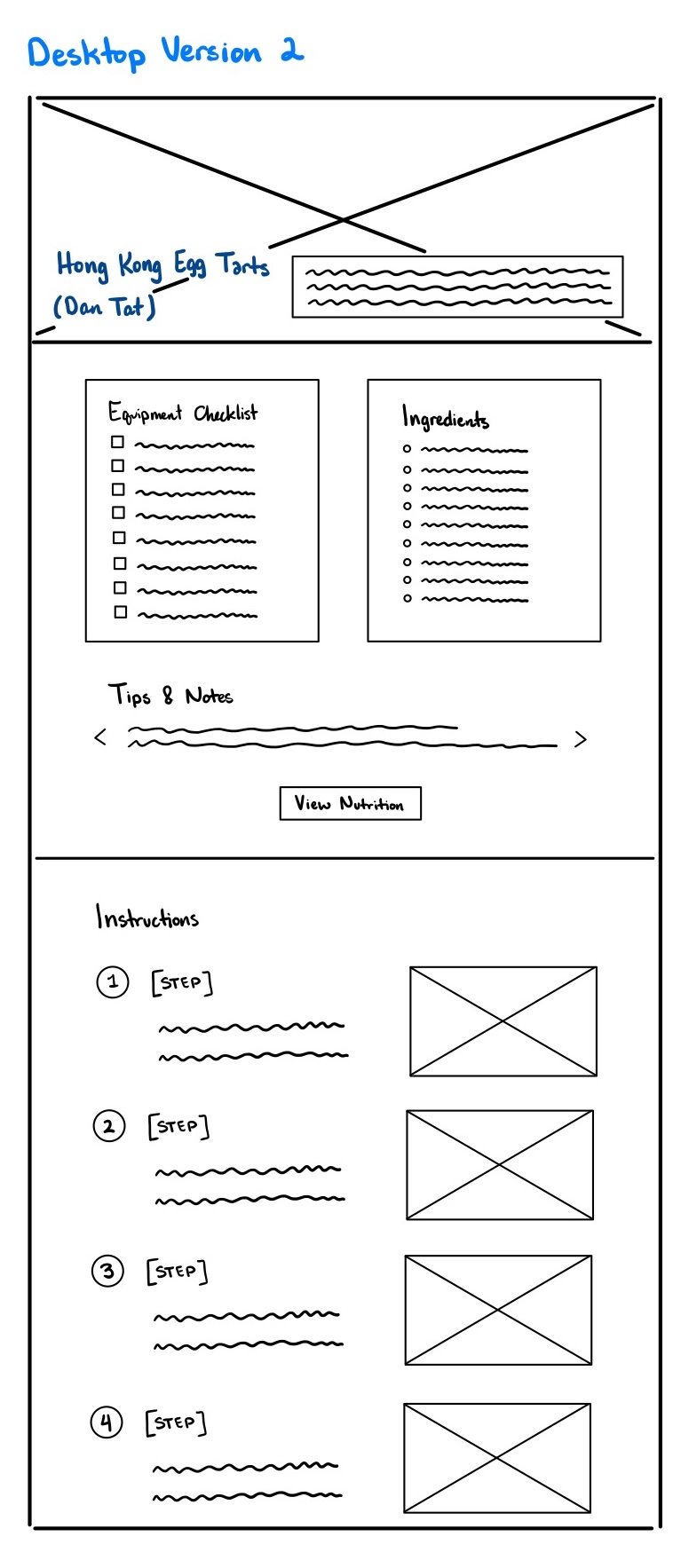 Desktop low fidelity concept 2
