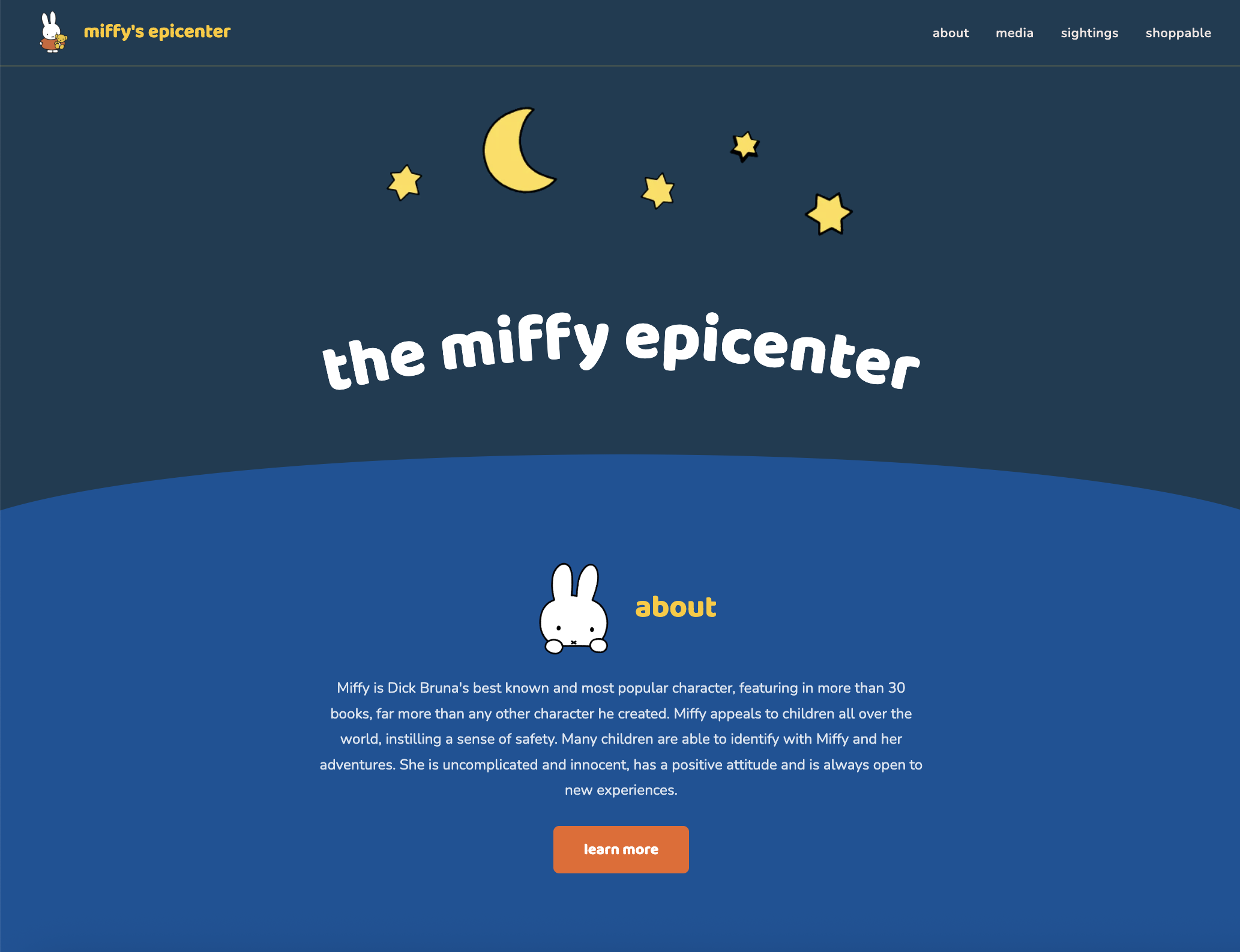 Preview of microsite Lily Sun developed as designer and developer