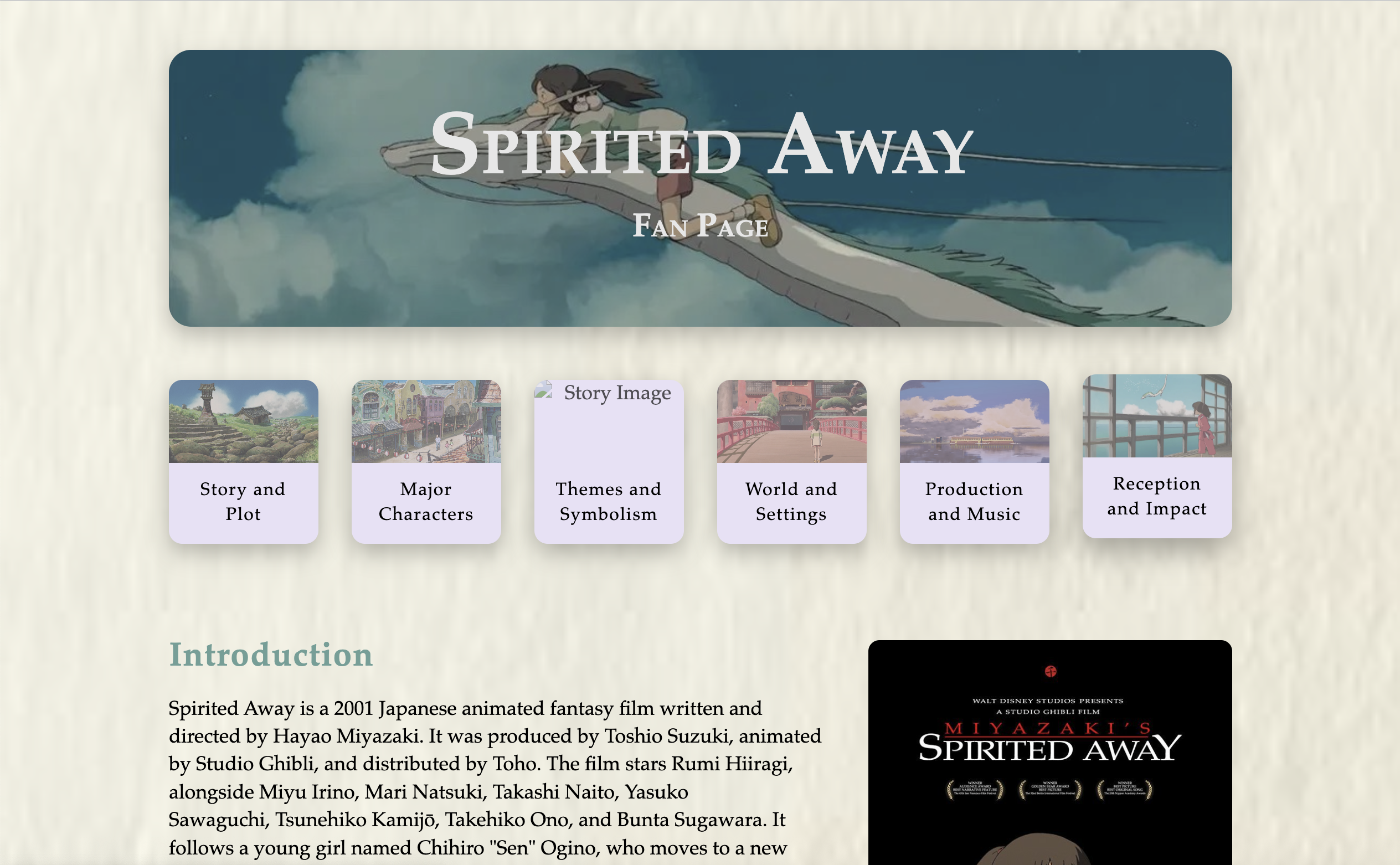 Preview of microsite Lily Sun contributed to as creative director